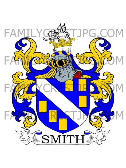 Smith Family Crest - Tuddenham, co. Suffolk, England