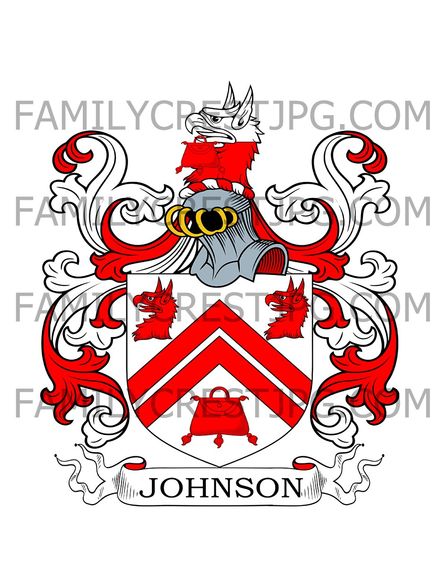 Johnson Family Crest - Leicestershire &amp; Essex, England