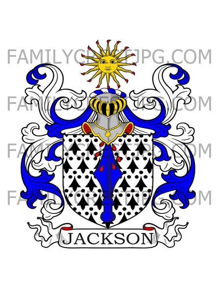Jackson Family Crest - Keswick, co. Cumberland, England