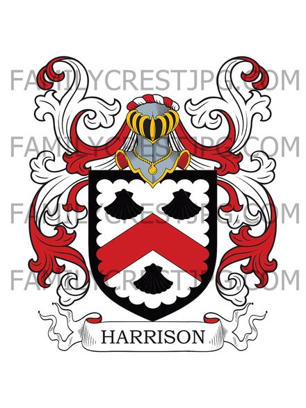 Harrison Family Crest - Maidstone, co. Kent, England