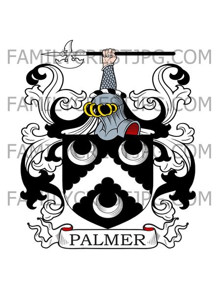 Palmer Family Crest - Stoke Doyle, co. Northampton, England