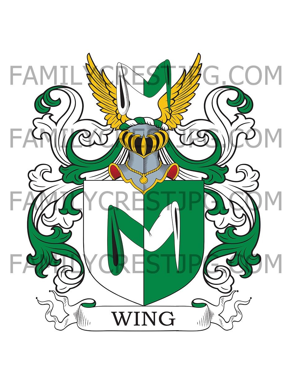 Wing Family Crest - Rutland, England