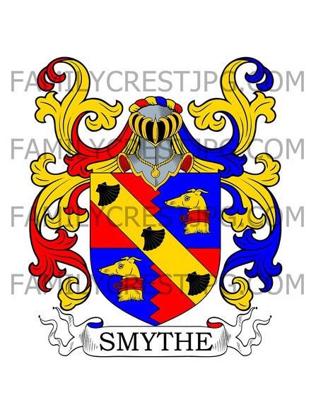 Smythe Family Crest - Halesworth, co. Suffolk, England