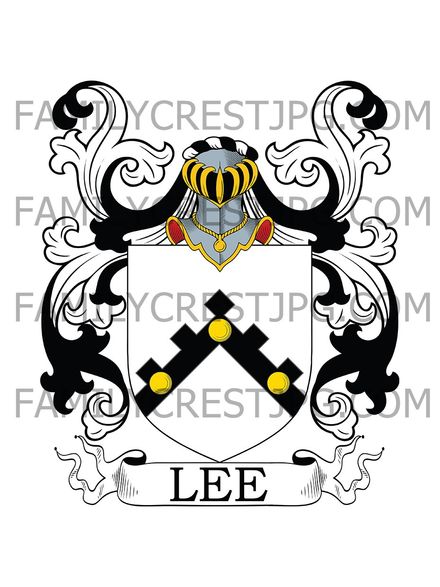 Lee Family Crest - Isle of Wight, co. Hampshire, England