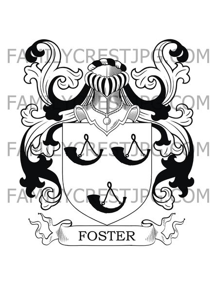 Foster Family Crest - Copdock, co. Suffolk, England