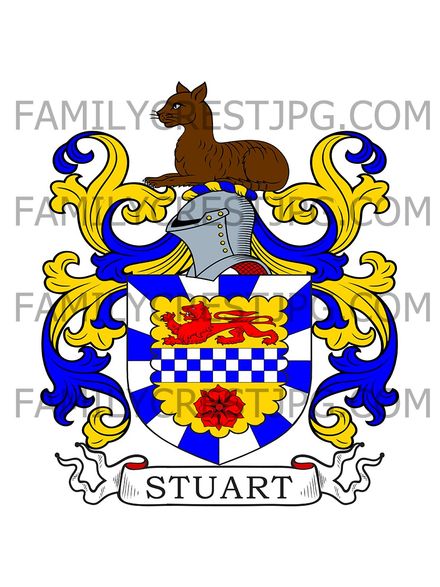 Stuart Family Crest - Inchbreck, Dunbarton, Scotland