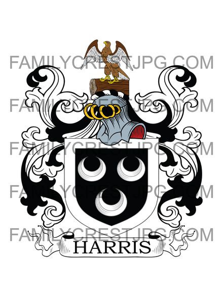 Harris Family Crest -  Cornwall &amp; Derby