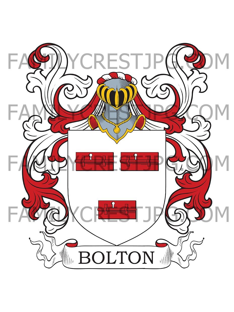 Bolton Family Crest - Yorkshire, England