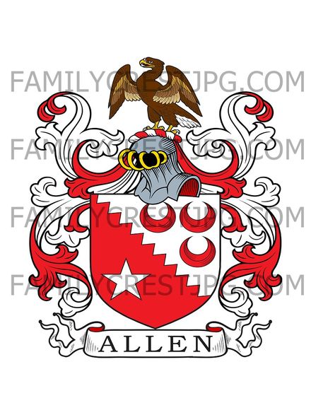 Allen Family Crest - Errol, co. Perth, Scotland