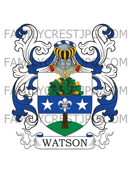Watson Family Crest - Peterhead, co. Aberdeen, Scotland