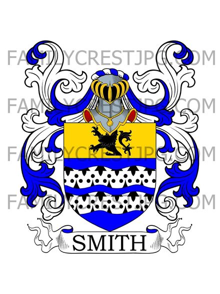 Smith Family Crest - Hatherton, co. Cheshire, England