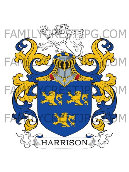 Harrison Family Crest - Greenbank, co. Westmoreland, England