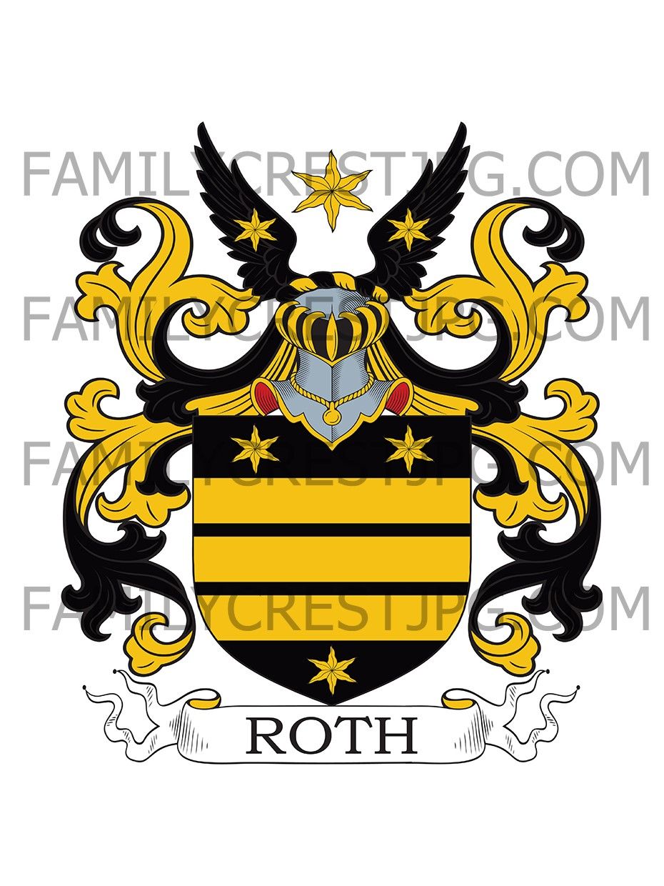 Roth Family Crest - von Rohrbach