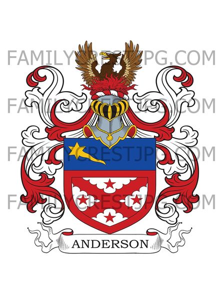 Anderson Family Crest - London, England &amp; Scotland