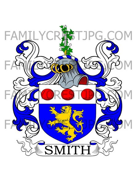 Smith Family Crest - Saffron Walden, co. Essex, England