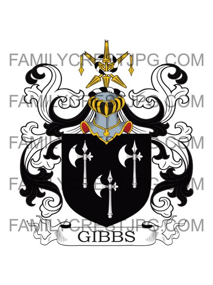 Gibbs Family Crest - Honington, co. Warwickshire, England