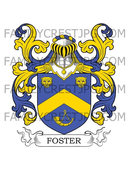 Foster Family Crest - Northumberland, England