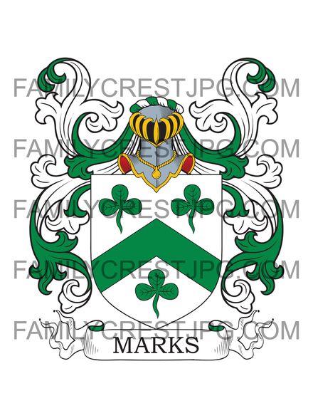 Marks or Markes Family Crest -  Essex, England