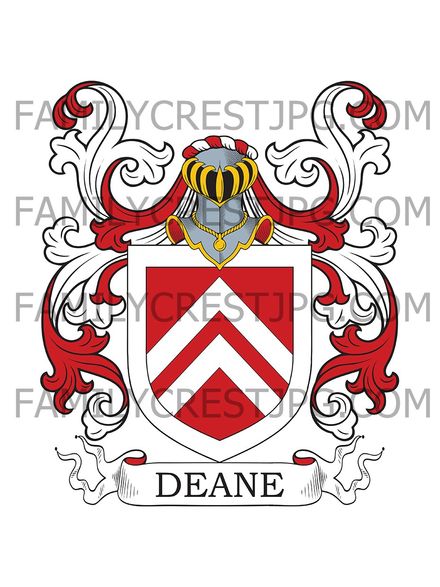 Deane Family Crest - Saltensalt, co. Yorkshire, England