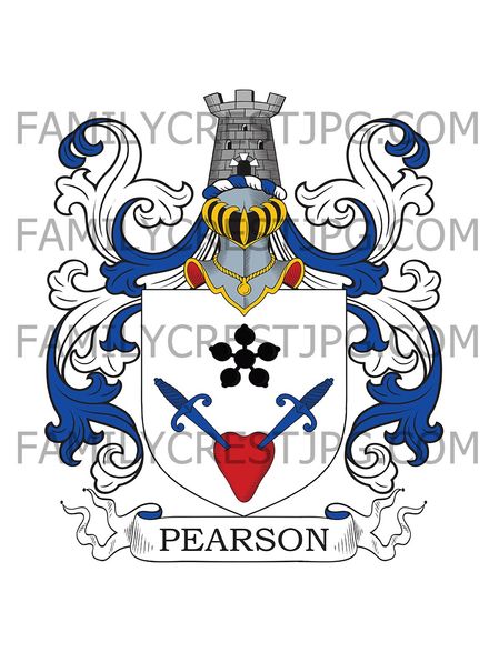Pearson Family Crest - Kippenross, co. Stirling, Scotland