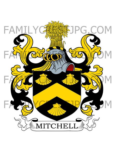 Mitchell Family Crest - Llanfrechfa, co. Monmouth, Wales