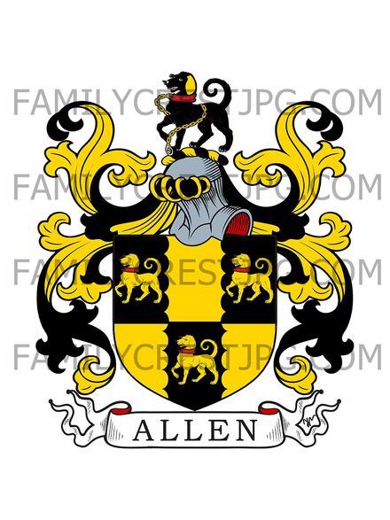 Allen Family Crest - London, England