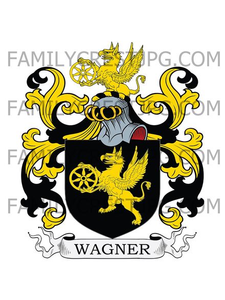 Wagner Family Crest - von Wagenhoffen 1737