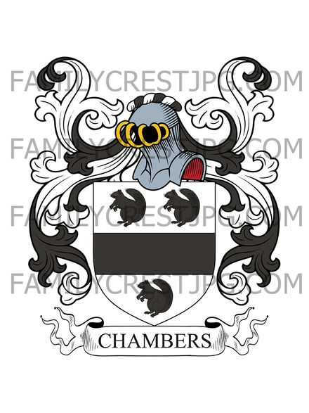 Chambers Family Crest - Boxley, co. Yorkshire, England