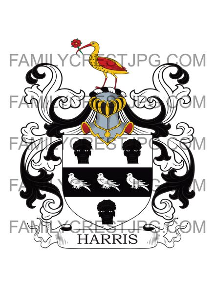 Harris Family Crest - Leytonstone, co. Essex, England