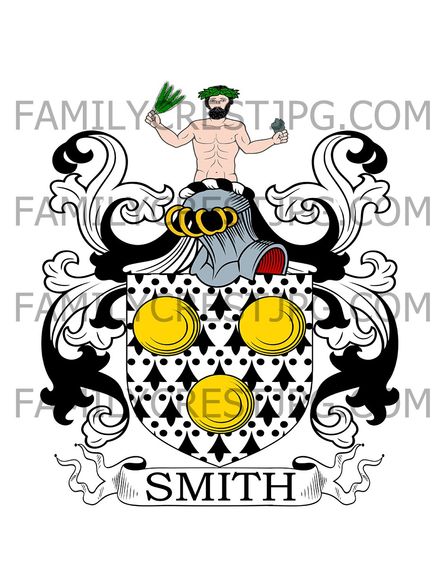 Smith Family Crest - Thaxted, co. Essex, England