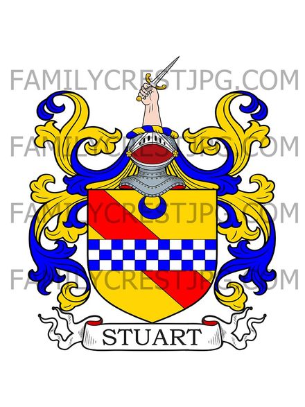 Stuart Family Crest - Fettercairn, co. Kincardine, Scotland