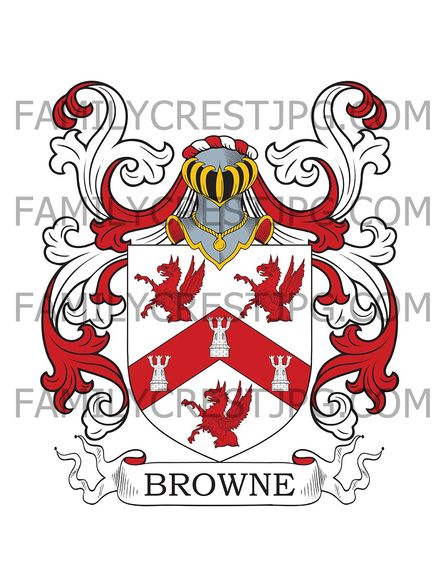 Browne Family Crest - Kent &amp; London, England