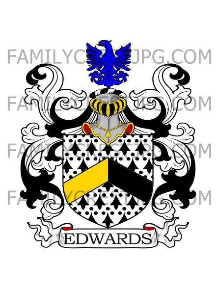 Edwards Family Crest -  Bristol, co. Gloucester, England