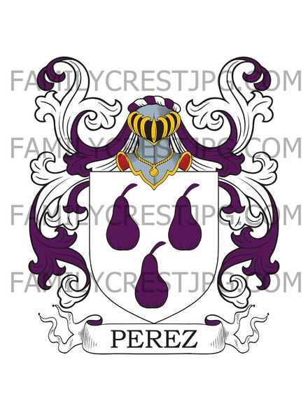 Perez Family Crest - Aragon, Spain