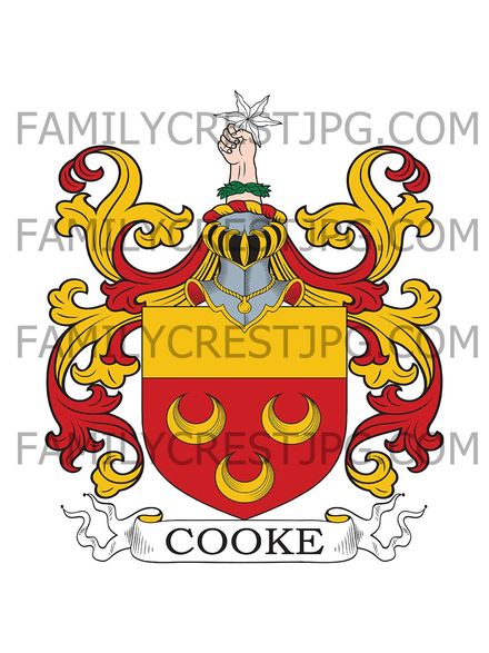 Cooke Family Crest - Alresford, co. Hampshire, England