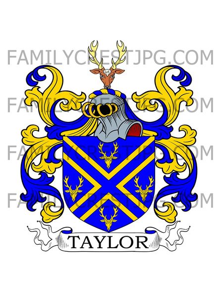 Taylor Family Crest - Padgbury, co. Cheshire, England