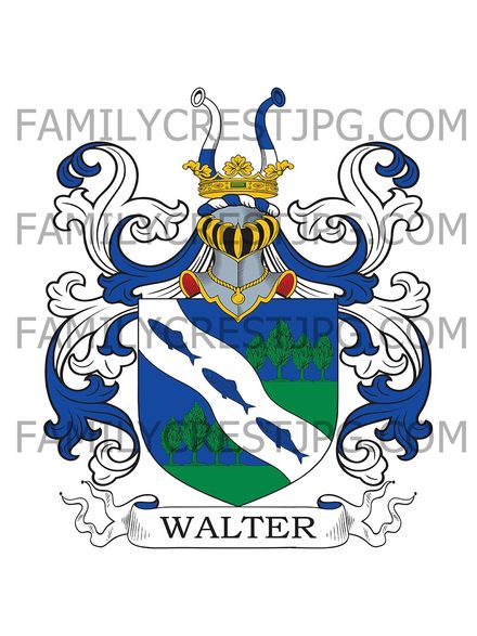 Walter Family Crest - de Waltbach