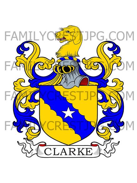 Clark Family Crest - Snailwell, co. Cambridge, England