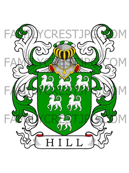Hill Family Crest - Honiley, co. Warwickshire, England
