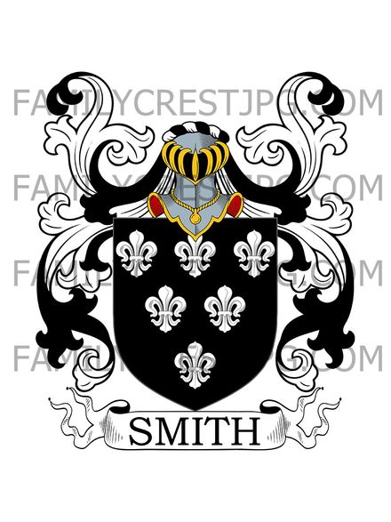 Smith Family Crest - Cuerdley, co. Lancashire, England