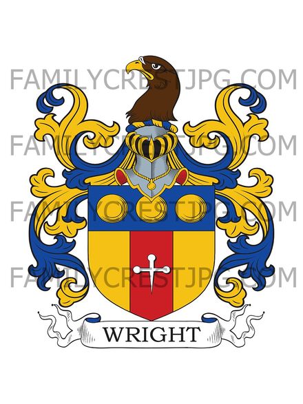 Wright Family Crest - London, Northampton, and Surrey, England
