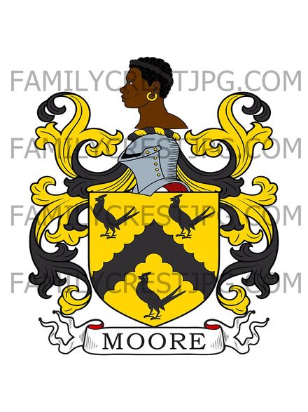 Moore Family Crest - Moore Hall, co. Mayo, Ireland