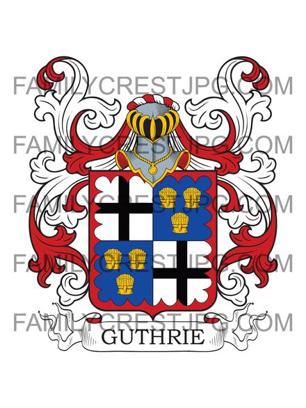Guthrie Family Crest - Carsbank, Scotland