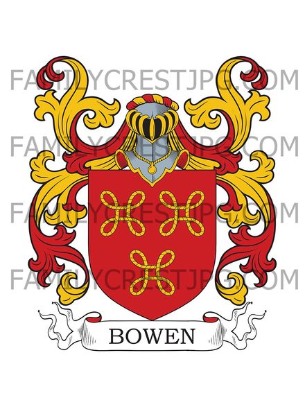 Bowen Family Crest - Pentre Ifan, Nevern, Wales
