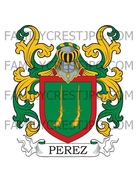 Perez Family Crest - Castropol, Asturias