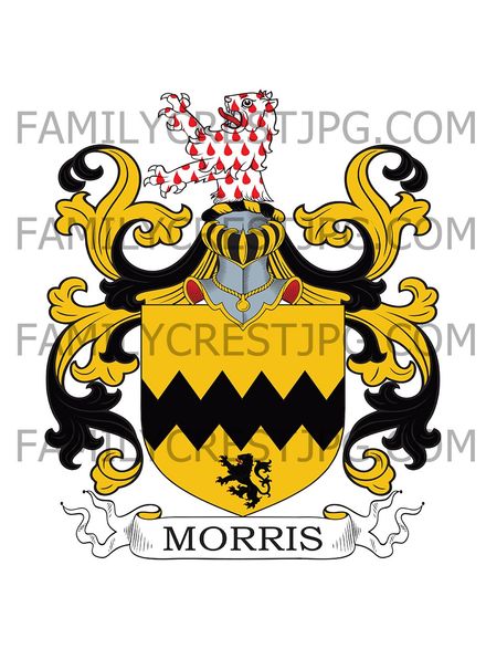 Morris Family Crest - Ferns, co. Wexford, Ireland