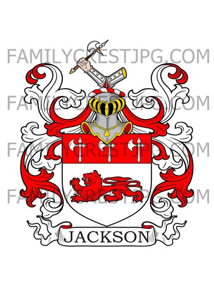Jackson Family Crest - Bubnell, co. Derby, England