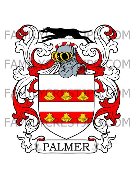 Palmer Family Crest - House Hill, co. Bedford, England