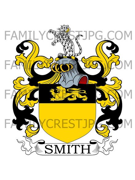 Smith Family Crest - Ratsdale, co. Lancashire, England