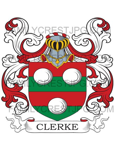 Clerk Family Crest - Lancaster, England